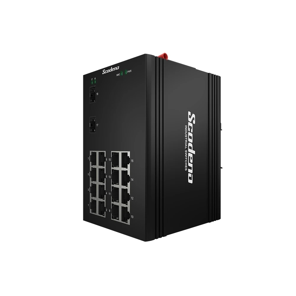 SIS75-2XG16GP-V Switch Công nghiệp Scodeno 18 cổng 2*10G Base-X, 16*10/100/1000 Base-T PoE